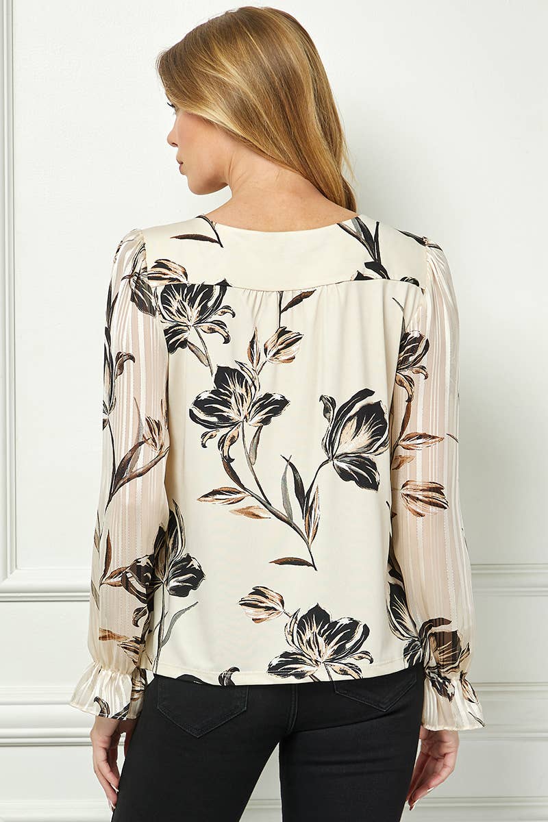 Colección Winslow - Blusa estampada Velora de manga larga para mujer - G538601M59