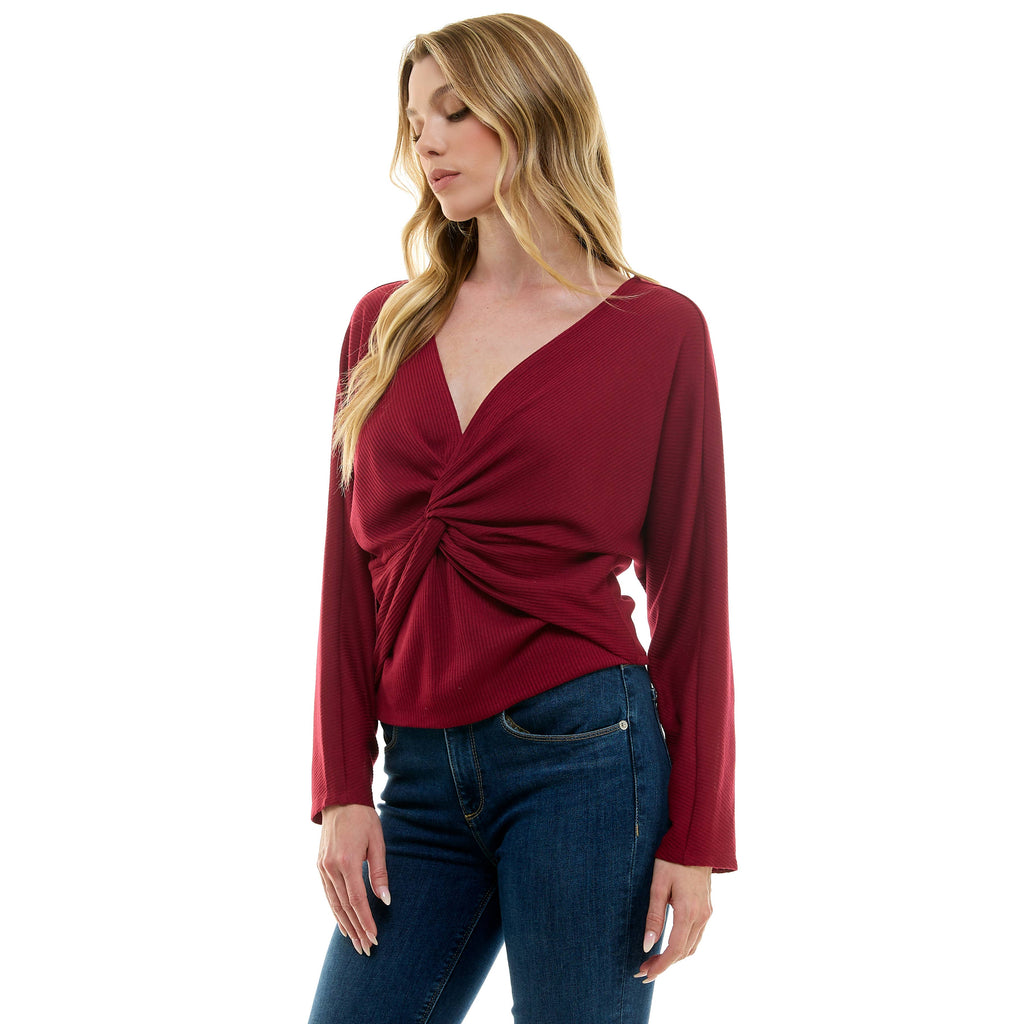 Colección Winslow - Top de punto acanalado con detalle retorcido para mujer - MA13234T36