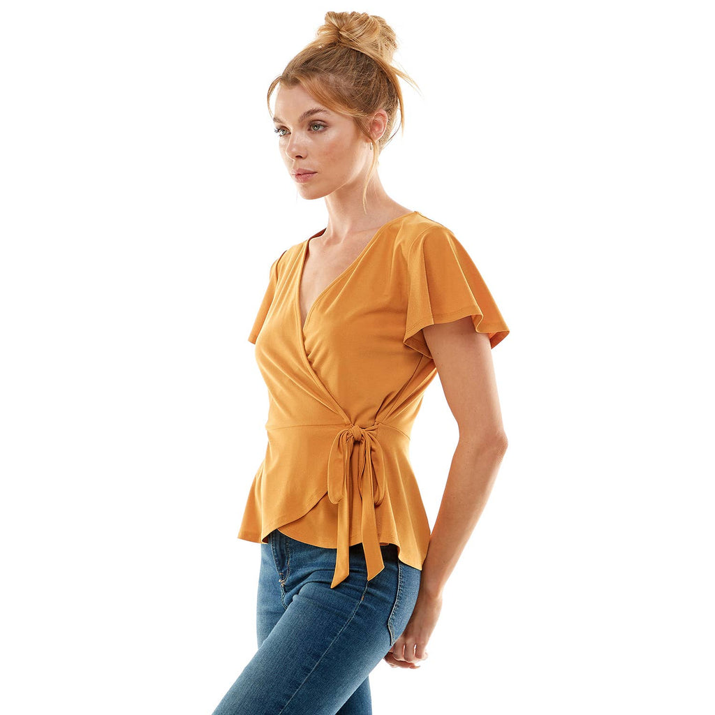 Lily Star - Blusa cruzada suave con estampado floral - MT1185036WPL