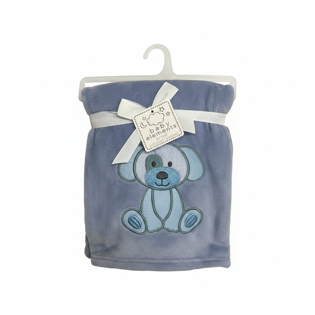 Baby Elements - Boy's Blue Blanket with Blue Dog - FAB165