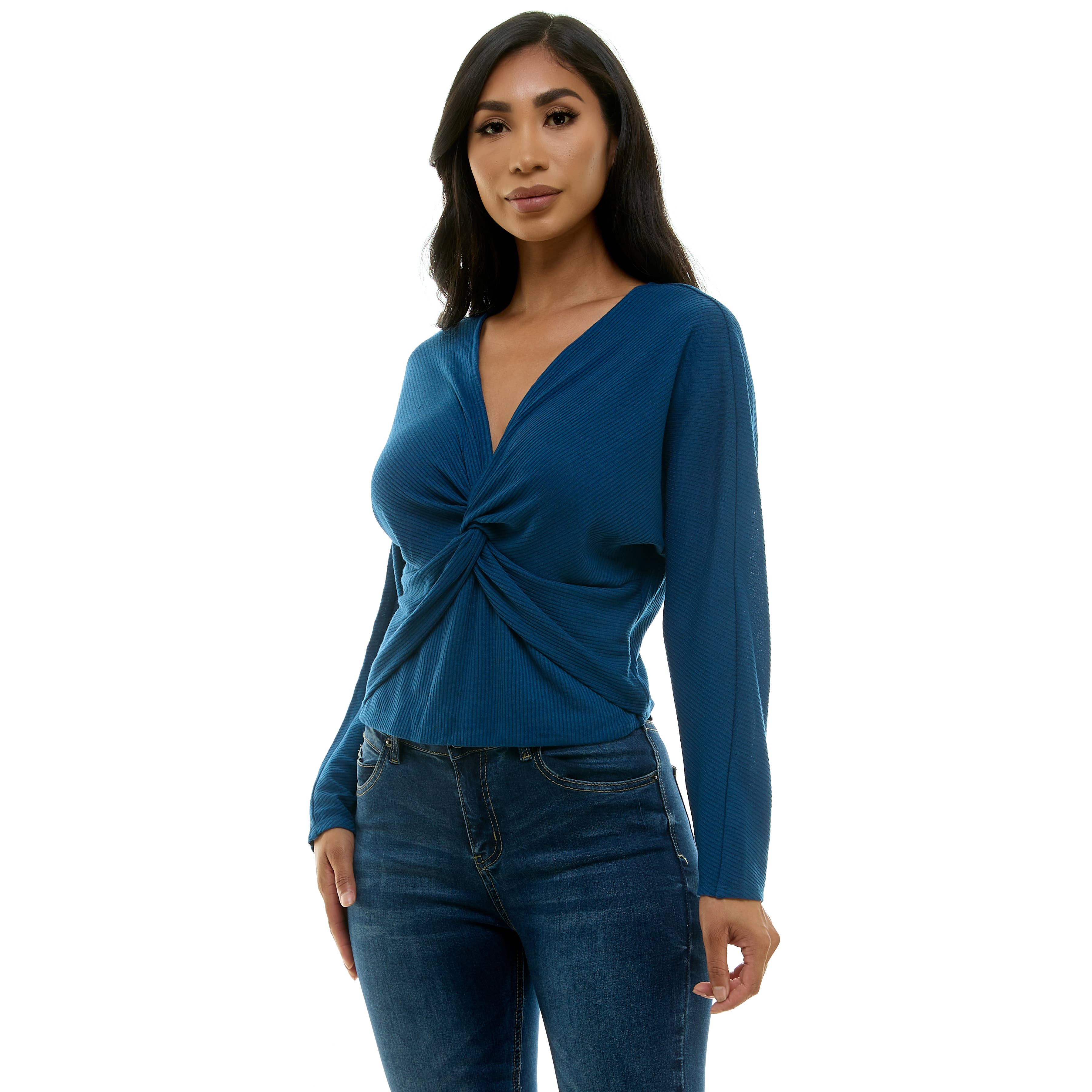 Colección Winslow - Top de punto acanalado con detalle retorcido para mujer - MA13234T36