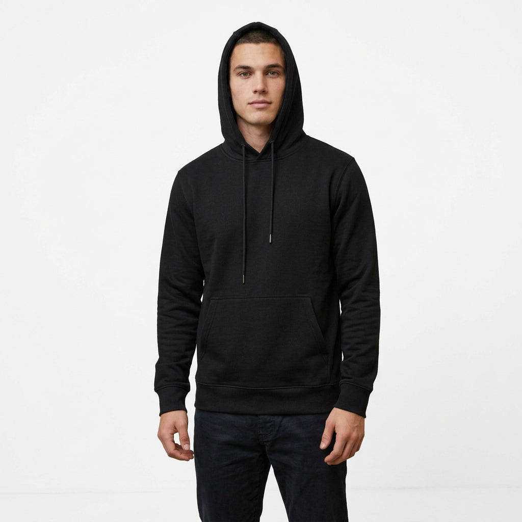 Men's Solid Pullover Hoodie - 629992