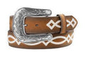 Angel Ranch Ladies Belt 1 1/2 Figure 8 Boot Stitch Brown - D140011602