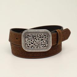 Cinturón Ariat para mujer con filigrana de estrases marrón medio - A10006944