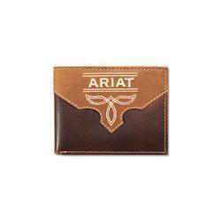 Cartera Ariat Bifold Pass Case Boot Stitch Overlay Marrón - A3567102