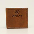 Cartera Bifold para Hombre Ariat con Logotipo Grabado Marrón Medio - A3548244