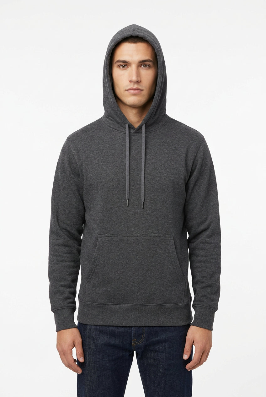 Men's Solid Pullover Hoodie - 629992