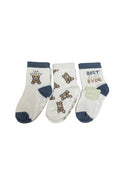 Infant Boy's 6 Pack Socks with Teddy Bears Print -JBXE44067-I