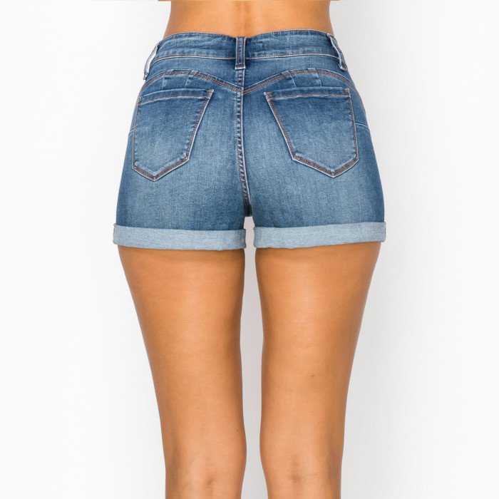 Wax Jean - Women's High-Rise Push-Up Denim Shorts - 90232