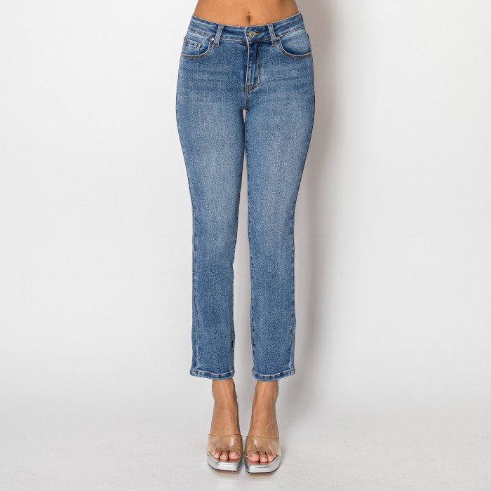 Wax Jeans - Women's Slim Straight High Rise Jeans - 90383