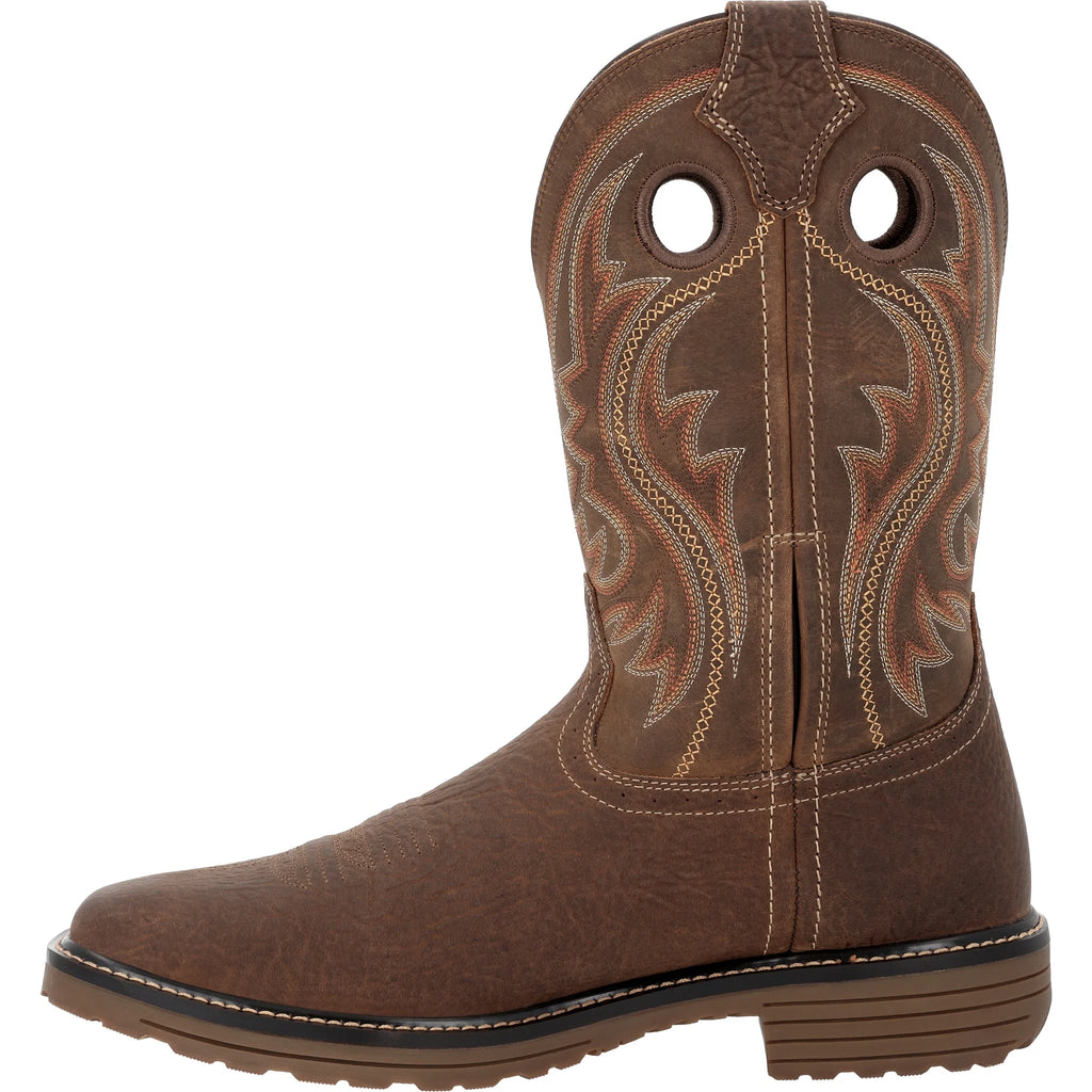 Durango - Men's Workhorse Bark Brown & Glazed Cognac Western Boots - DDB0527