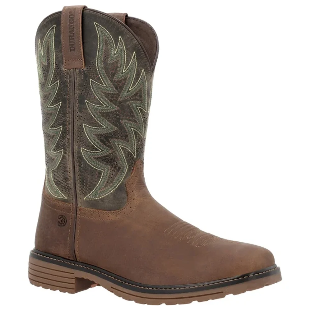 Men's Durango Workhorse Coyote Tan Square Toe Work Boot - DDB0563