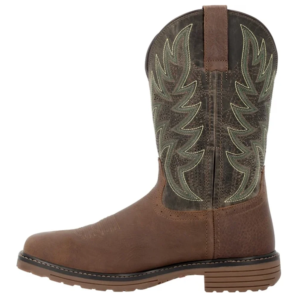 Men's Durango Workhorse Coyote Tan Square Toe Work Boot - DDB0563