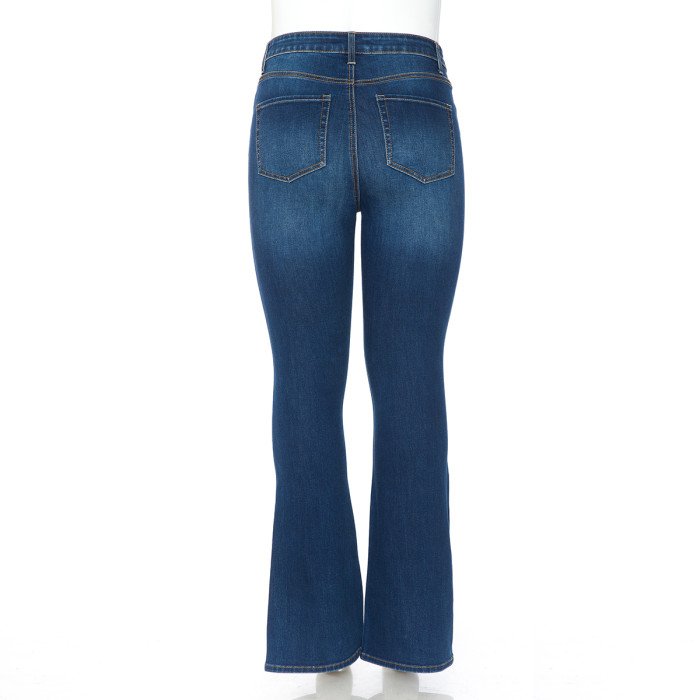 Wax Jean - Women's Destructed Flare Jean [Plus] - 90261XL