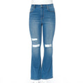 Wax Jean - Women's Destructed Flare Jean [Plus] - 90261XL