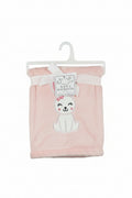 Baby Elements - Girl's Pink Blanket with White Bunny - FAB158
