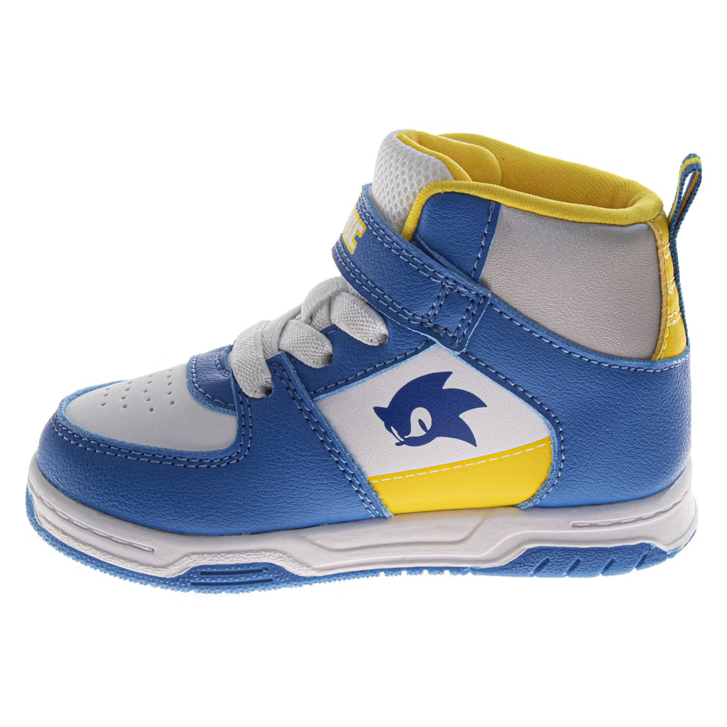 Sonic the Hedgehog Boys High Top Sneakers Hook and Loop with Lace Up - CH100201