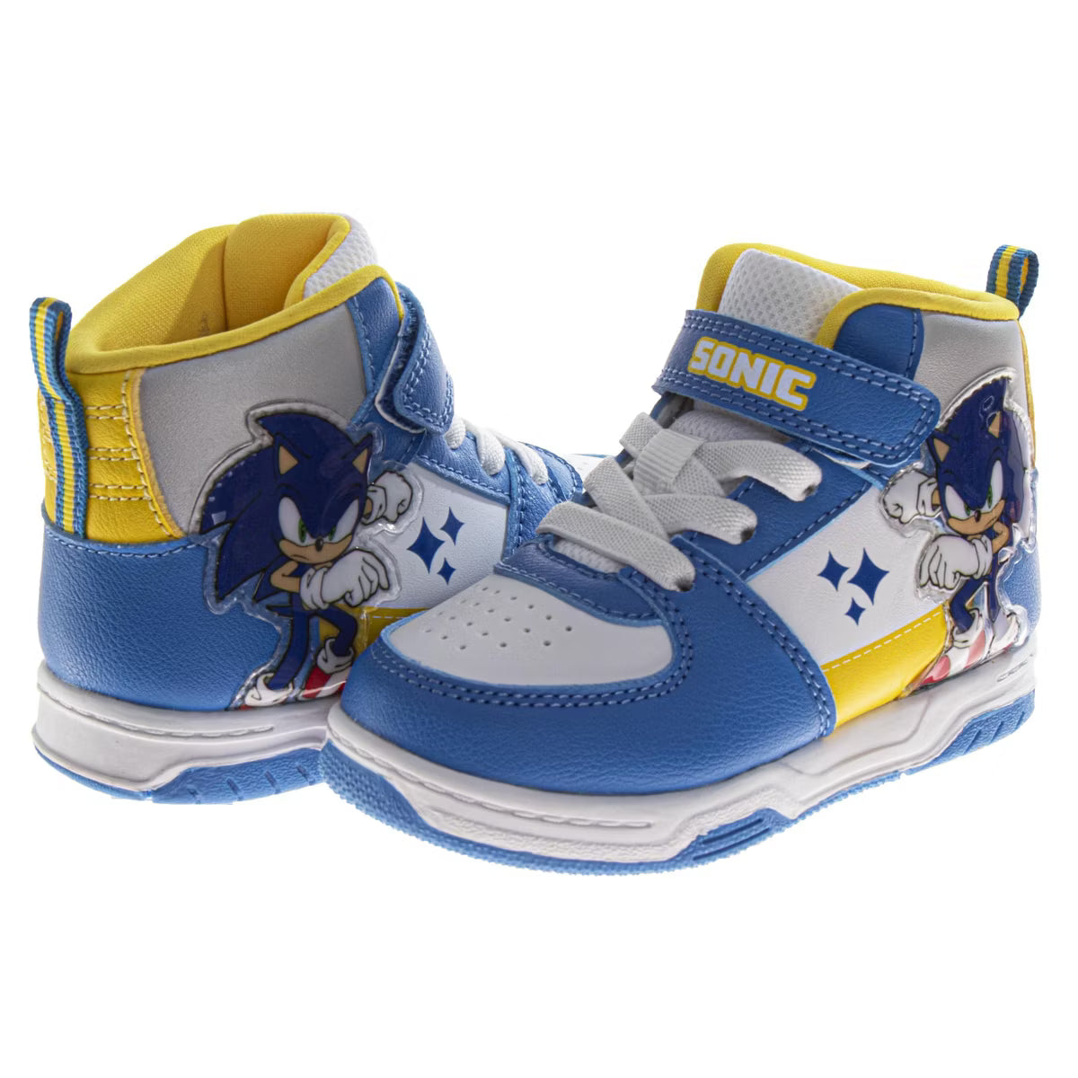 Sonic the Hedgehog Boys High Top Sneakers Hook and Loop with Lace Up - CH100201