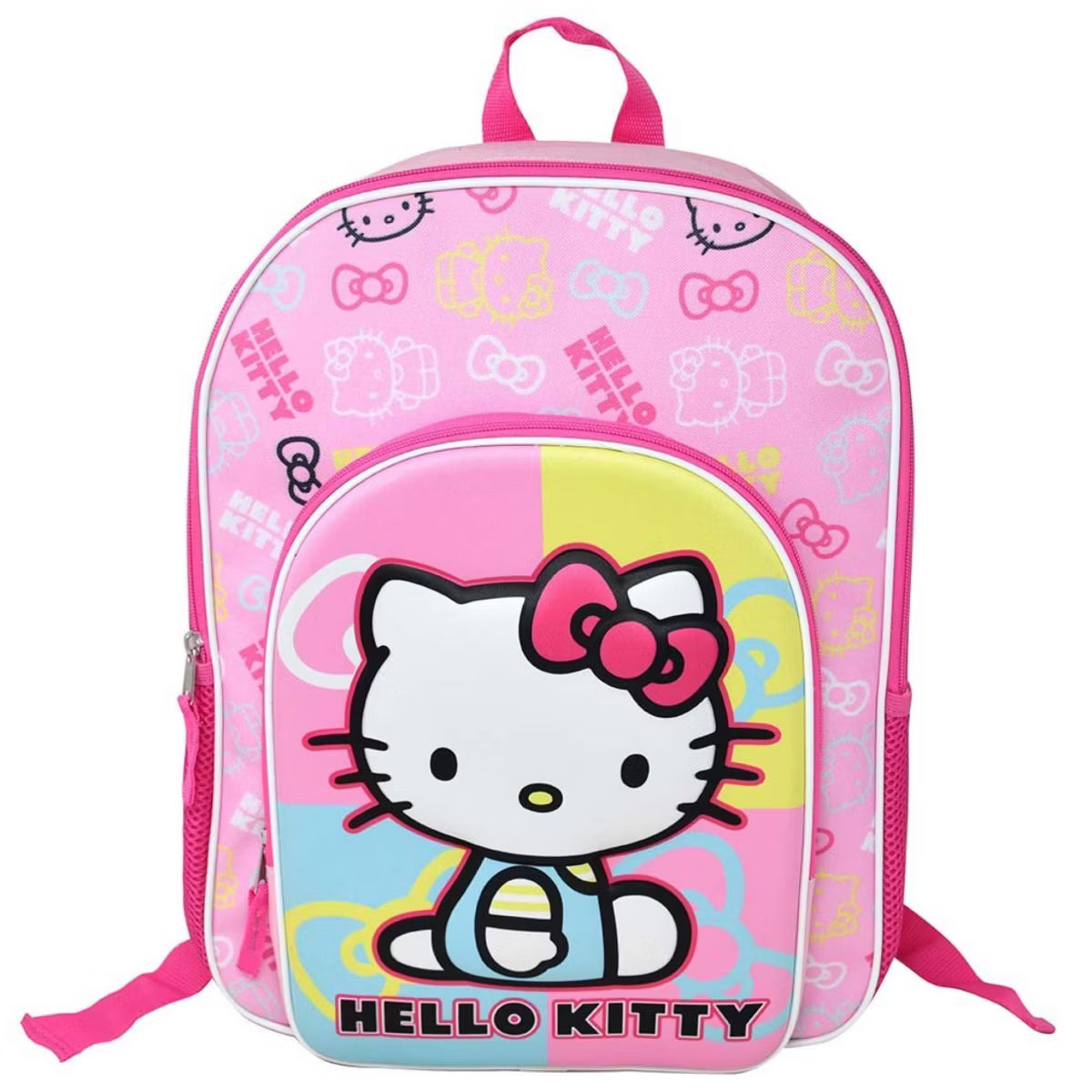 Pink Hello Kitty with Bows all over 16" Kids Backpack - BTAW