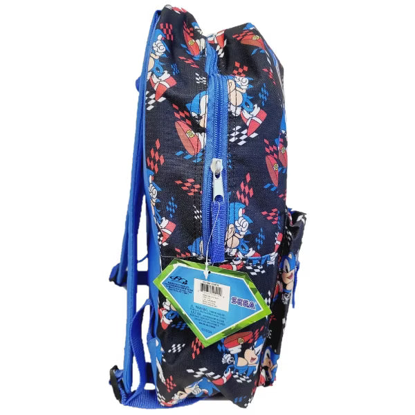 Sonic the Hedgehog Black All Over Print 16" Backpack - ENPR