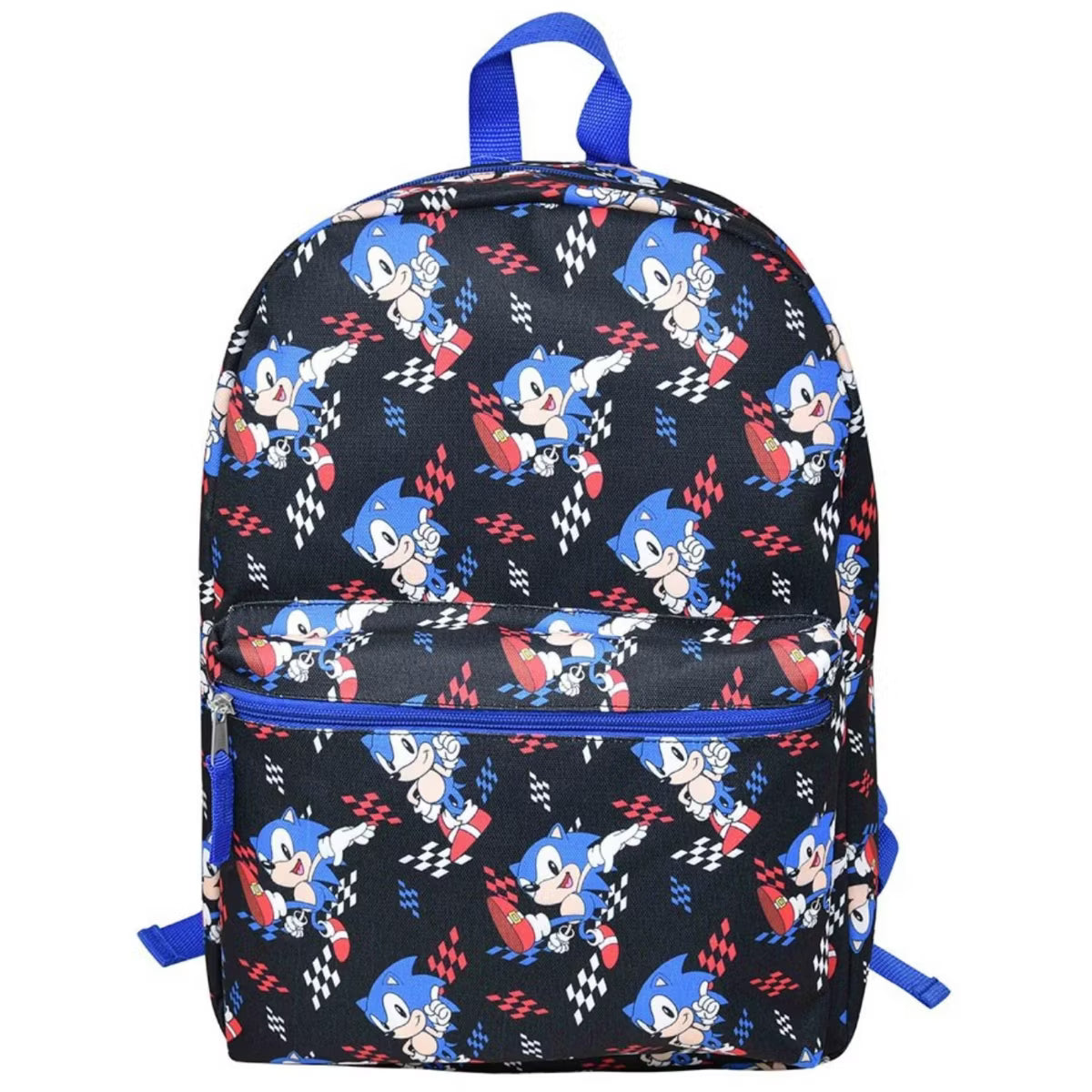 Sonic the Hedgehog Black All Over Print 16" Backpack - ENPR