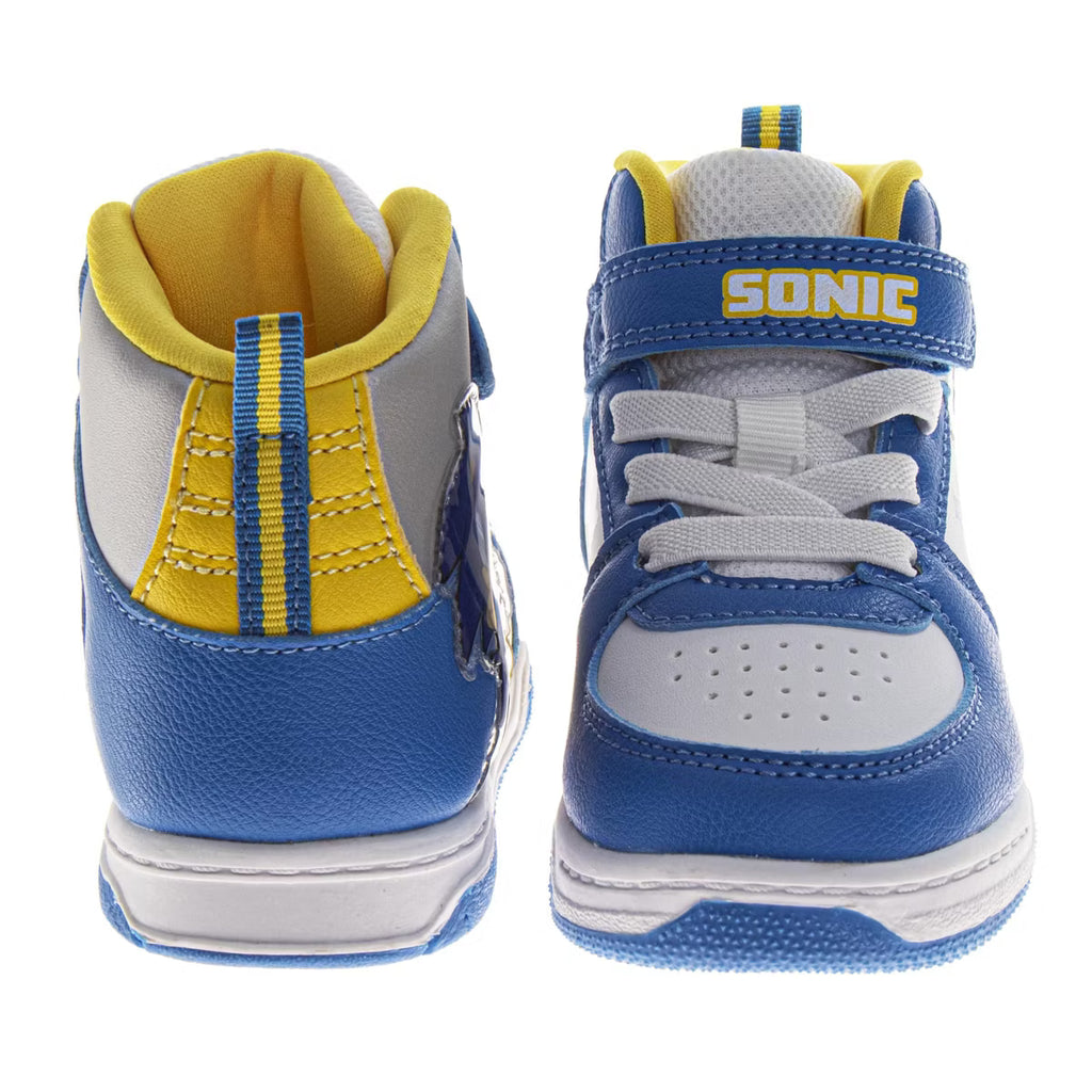 Sonic the Hedgehog Boys High Top Sneakers Hook and Loop with Lace Up - CH100201