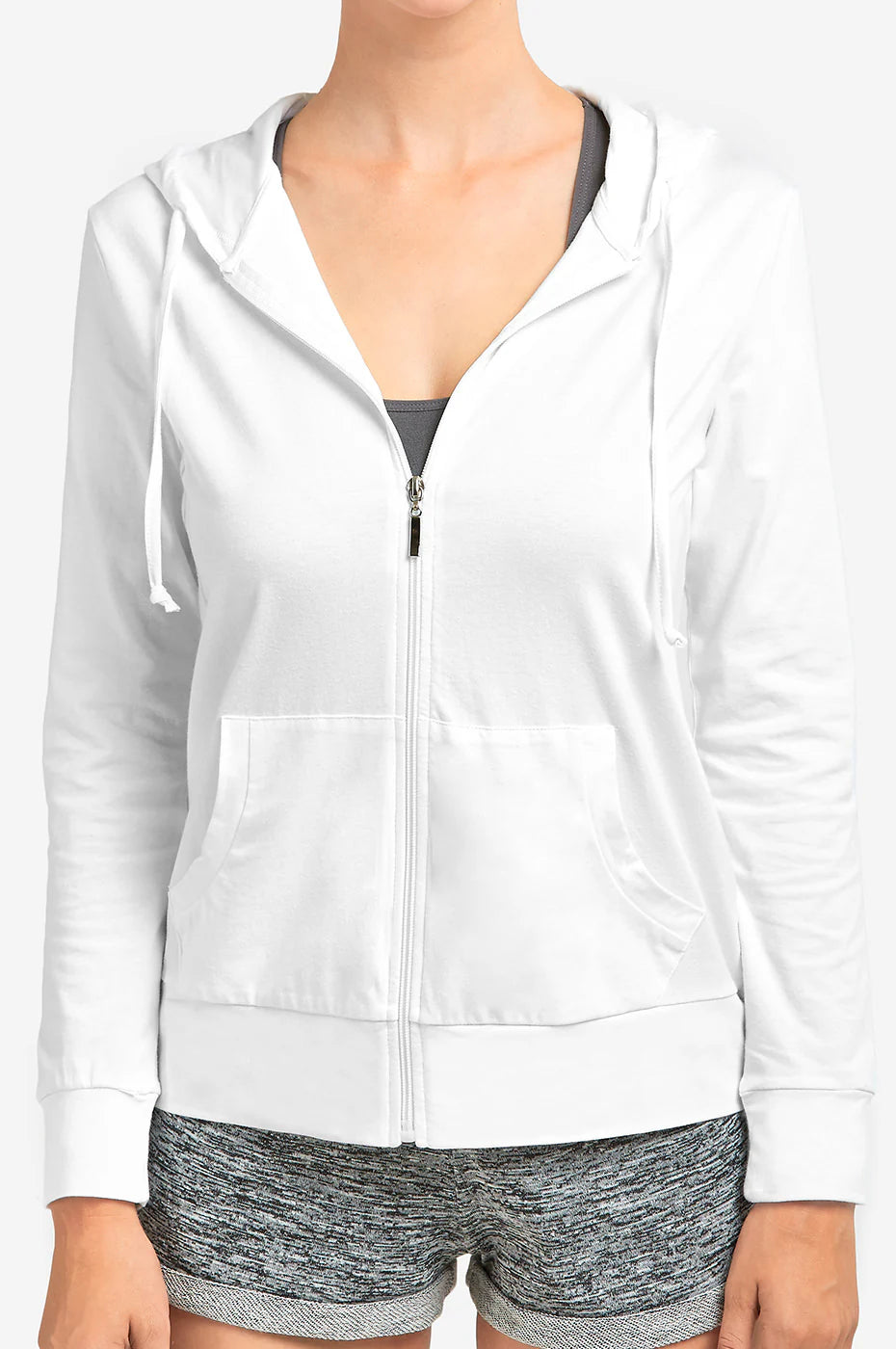 Sofra Ladies Single Jersey Zip-Up Hoodie Jacket [PLUS] - HDC7000XA