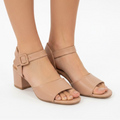 Lucita - Sandalias de tacón de bloque con punta abierta para mujer - H43-100
