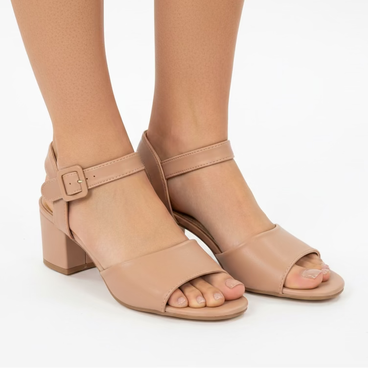 Lucita - Sandalias de tacón de bloque con punta abierta para mujer - H43-100