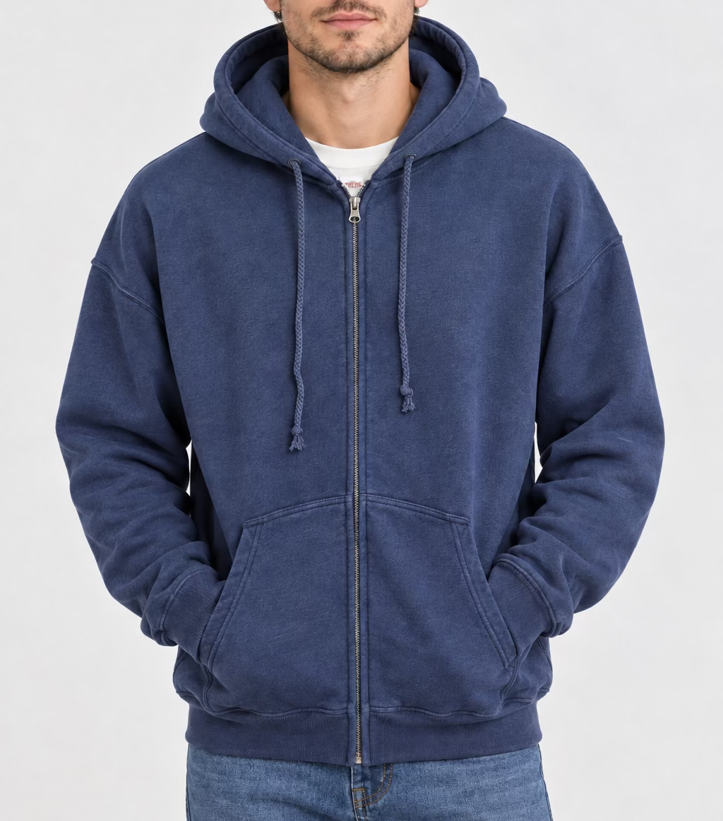 Sudadera con capucha de felpa con cremallera T-C Fashion - WYN-Z