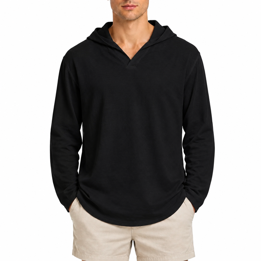 Tee Joy - Men's Long Sleeve T-Shirt with Hoodie - TR575