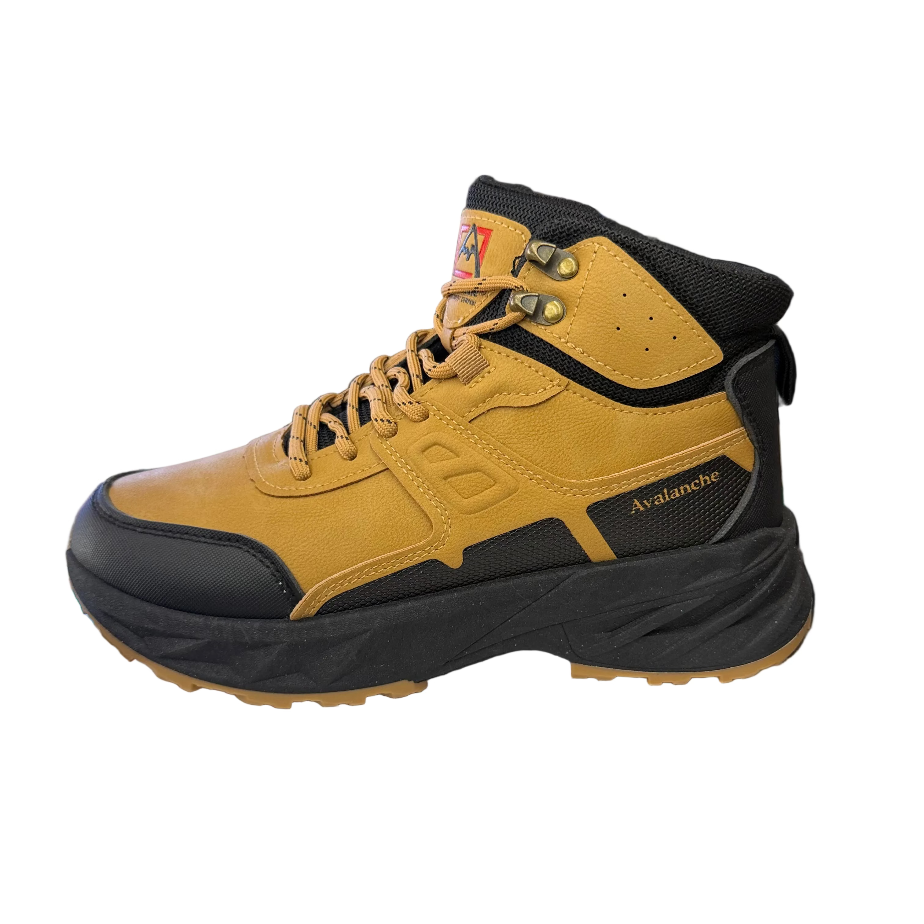 Men's Work Hiking Mid-Top Lace-Up Boots with High-Traction Sole - AV103944