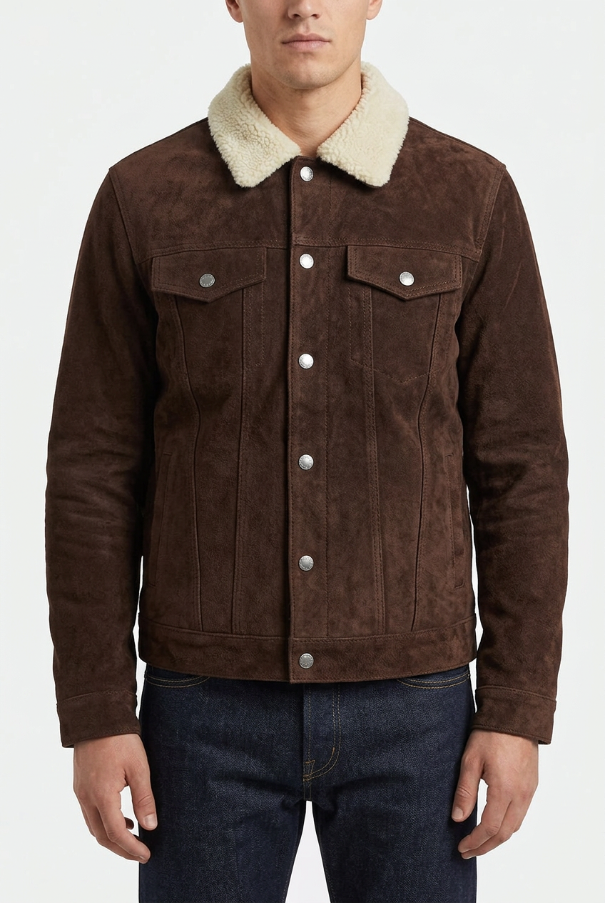 Giant Garments Men's Sherpa Corduroy Trucker Jacket - BGJKT032CS