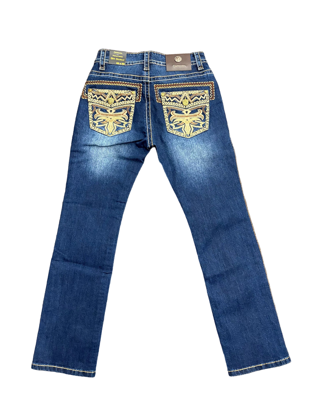 Centenario Jeans - Men's Denim Embroidered Bootcut Jeans - 45898