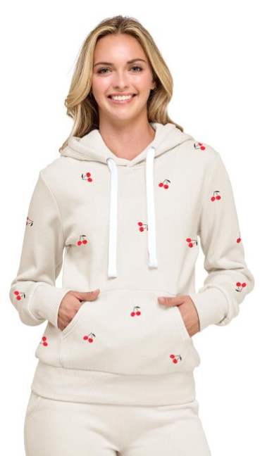 Reflex - Women's Pullover Cherry All Over Embroidery - JU1934