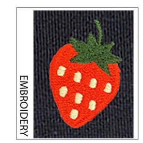 Reflex - Women's Pullover Hoodie with Strawberry All Over Embroidery - JU2033