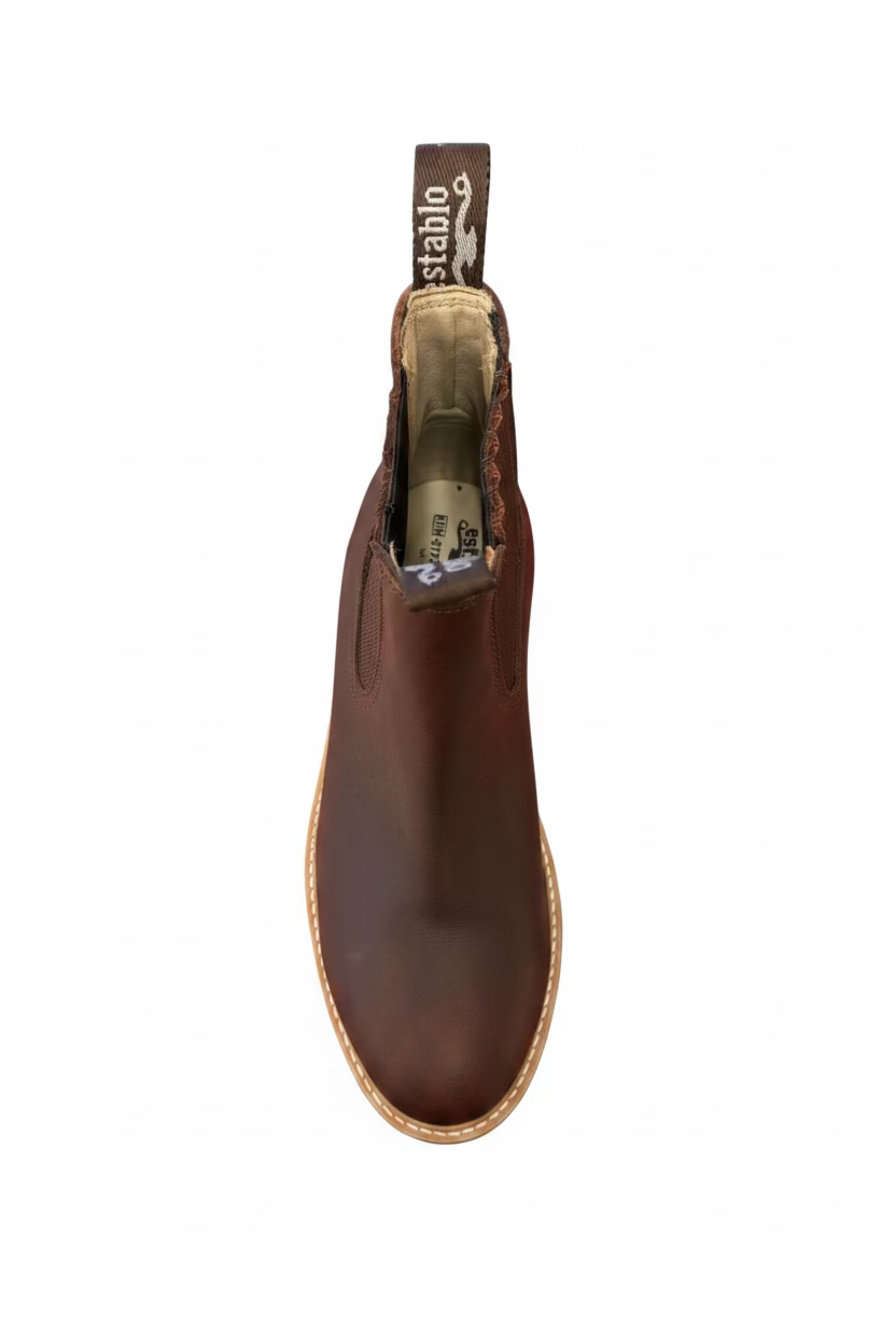 Establo Men's Chelsea Round Soft Toe Work Boot - 551-01