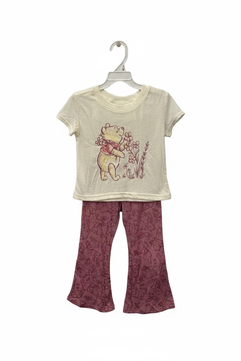 Girl's Winnie the Pooh 2 Piece Shirt and Legging Set - WIR074A