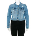 Wax Jean - Chaqueta Repreve Destruida para Mujer [Talla Grande]- 90273XL