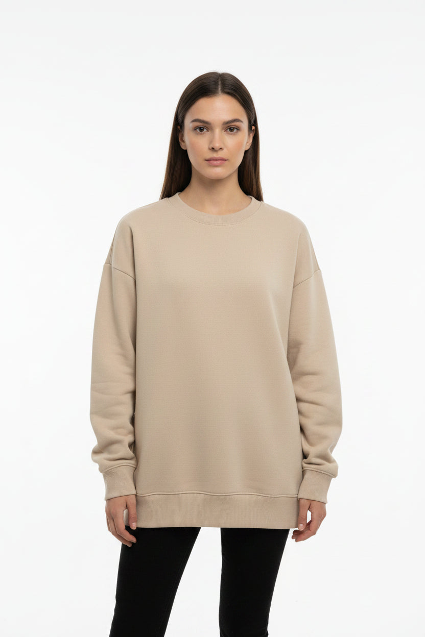 Ambiance - Women's Fleece Long Sleeve Oversized Sweatshirt - 76694