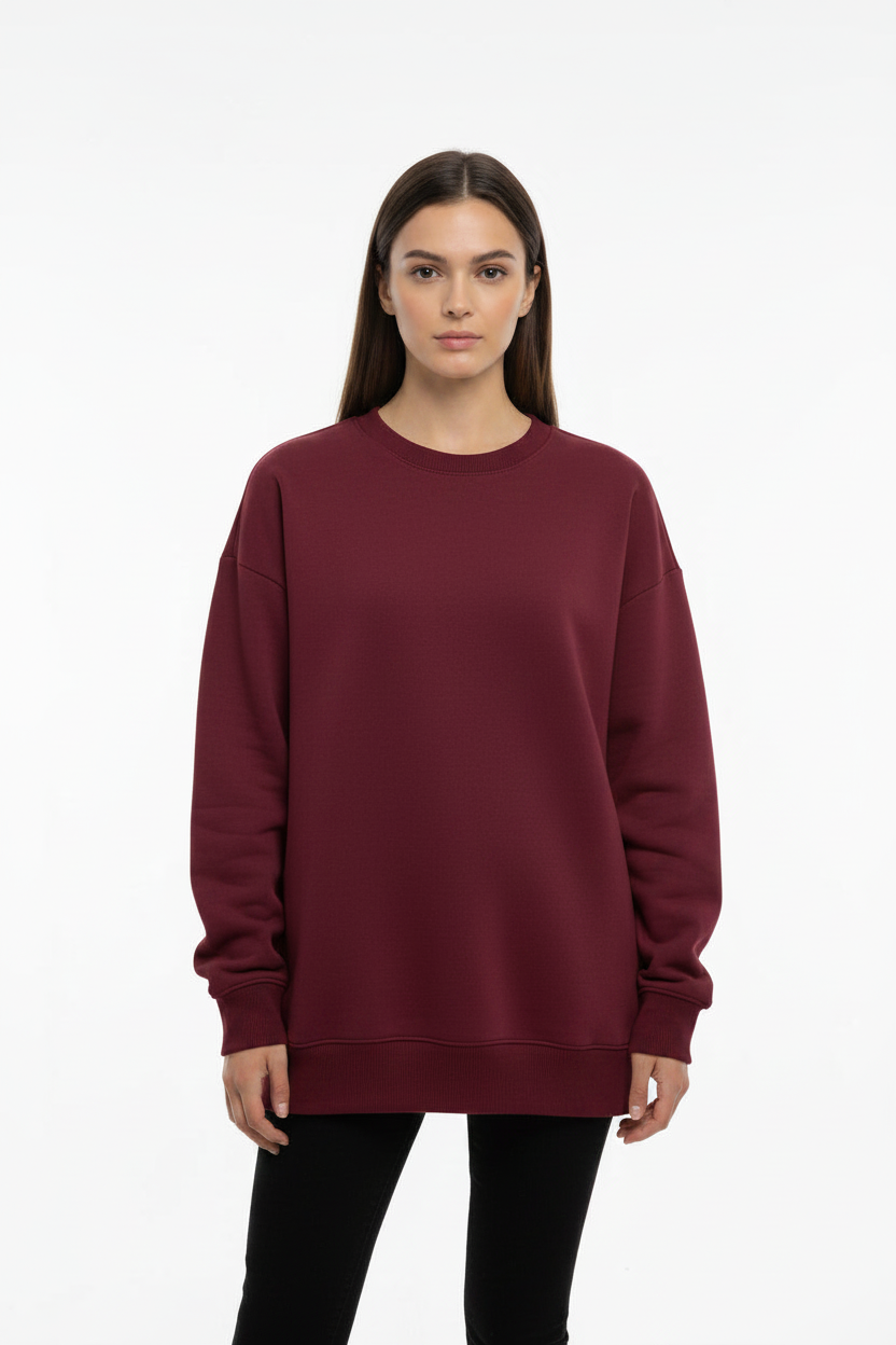 Ambiance - Women's Fleece Long Sleeve Oversized Sweatshirt - 76694