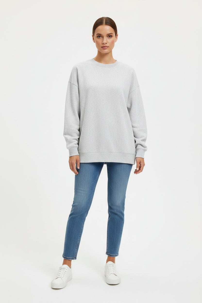 Ambiance - Women's Fleece Long Sleeve Oversized Sweatshirt - 76694
