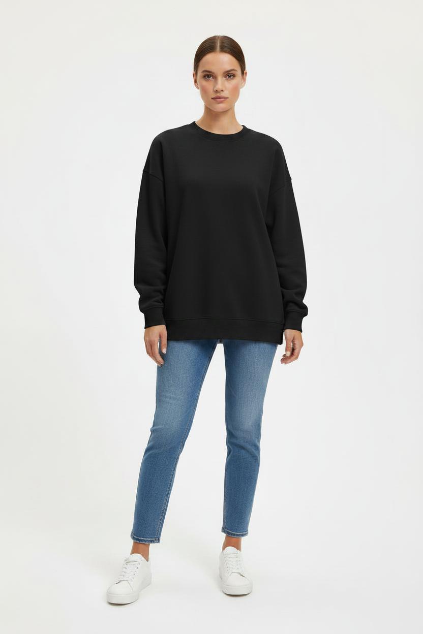 Ambiance - Women's Fleece Long Sleeve Oversized Sweatshirt - 76694