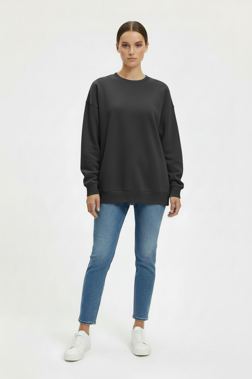 Ambiance - Women's Fleece Long Sleeve Oversized Sweatshirt - 76694