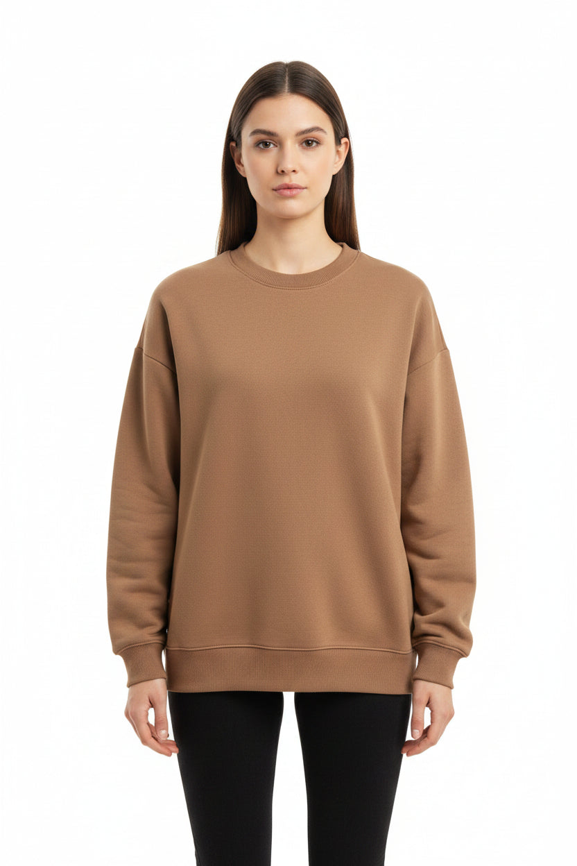 Ambiance - Women's Fleece Long Sleeve Oversized Sweatshirt - 76694