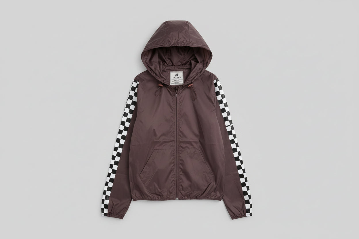 REFLEX  - Women's Checkerboard Print Windbreaker Jacket - JK640
