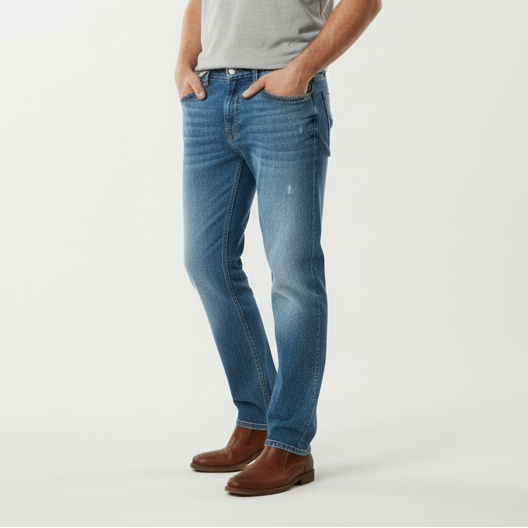 Lee - Men's Regular Straight Five Pocket Denim Jeans - Regular Fit - 102090237