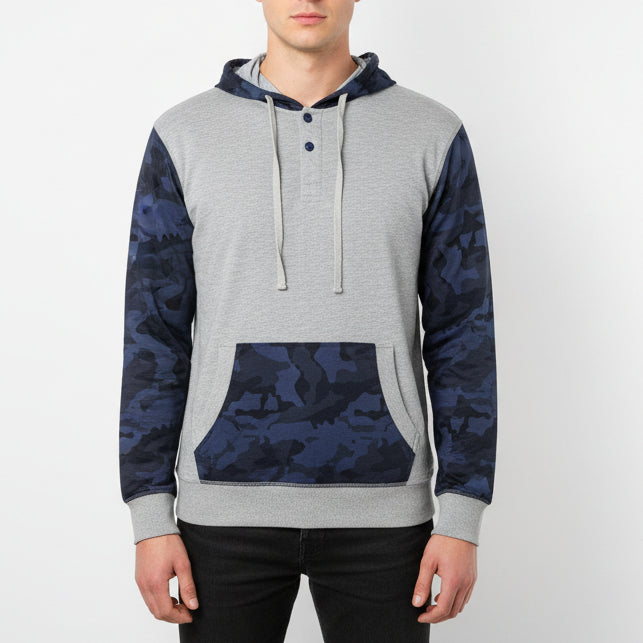 Vigo - Unisex Henley Hoodie - CLH-01A