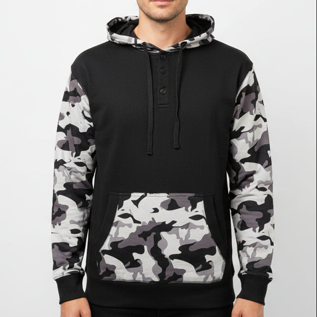 Vigo - Unisex Henley Hoodie - CLH-01A