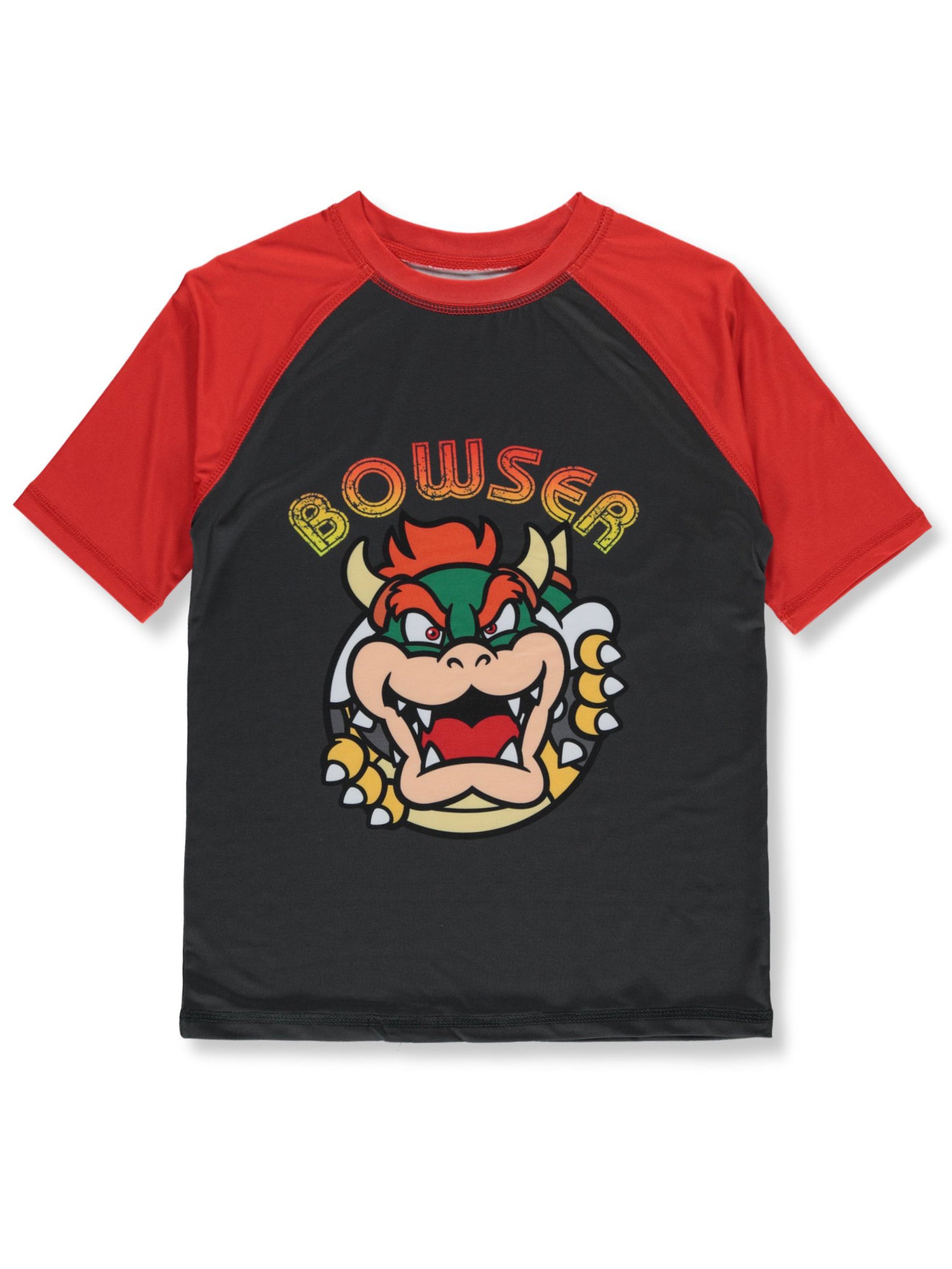Super Mario Bros - Boy's 2-Piece Rashguard Swimsuit Swimset - SMN129ABBAZ2AC